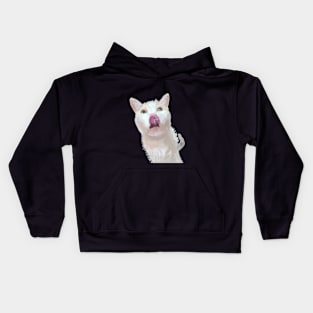 White Kitty Art Kids Hoodie